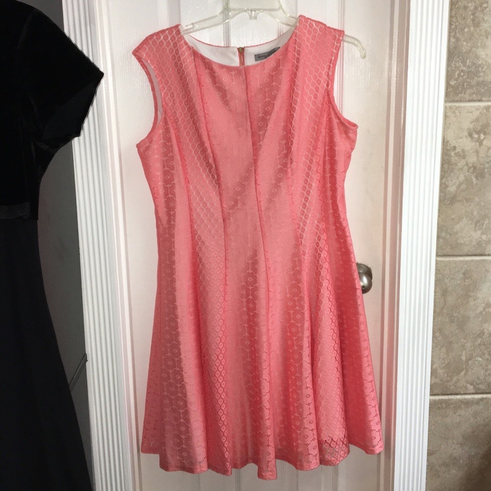 Peach Floral Crochet Pattern Dress